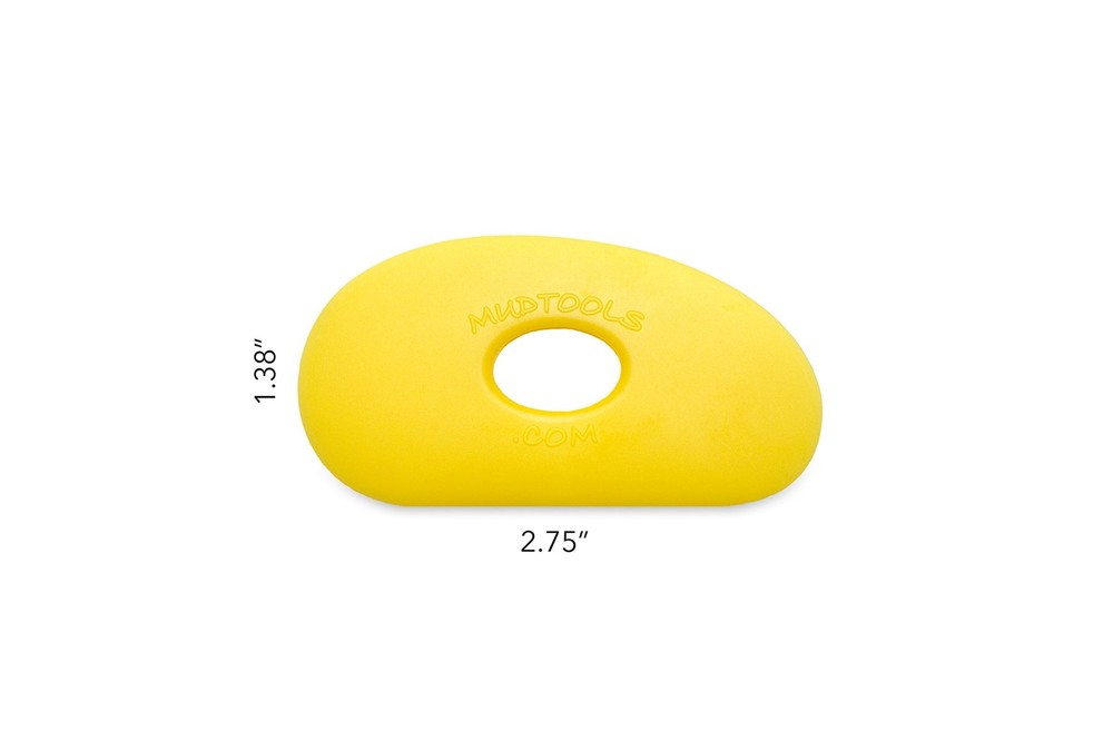 Mudtools Yellow Shape 0 Polymer Rib for Clay & Pottery Artists