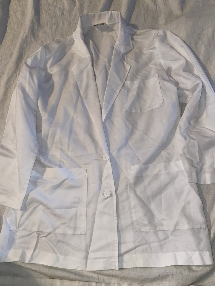 Peaches Uniform Short Lab Coat White L/XL