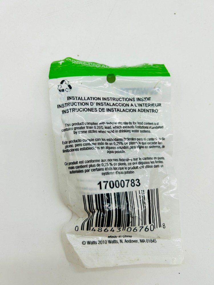 Watts A-783 3/8" Hex Nipple 3/8” MIP