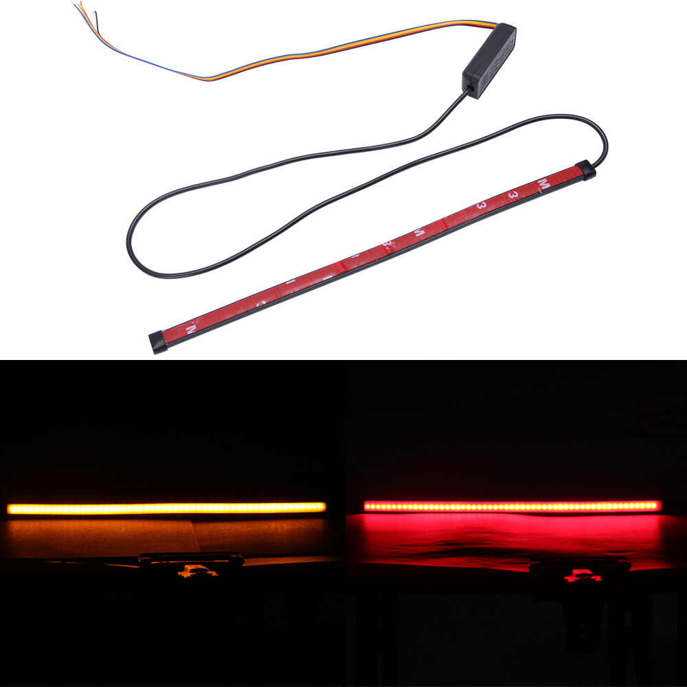 Universal Motorcycle LED Strip Sequential Turn Signals Brake Stop Tail Light