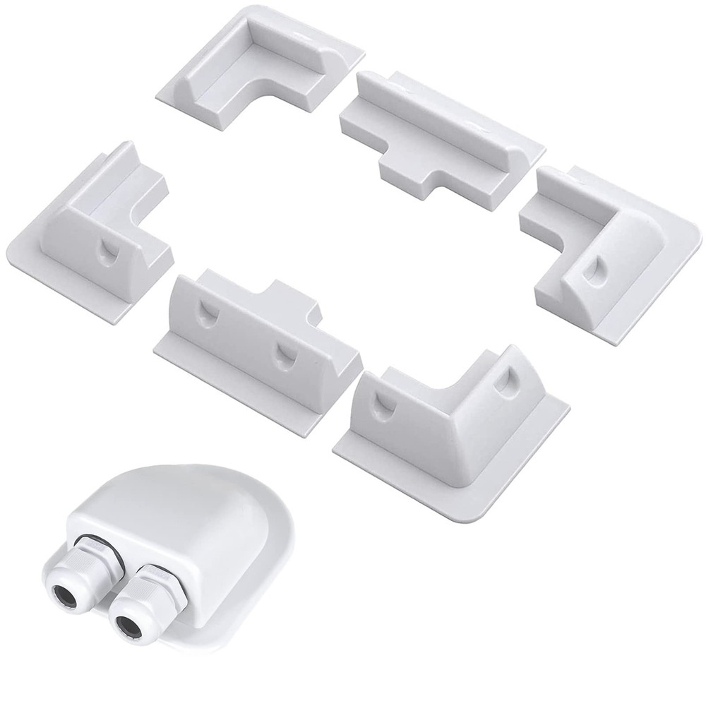 7 Pieces ABS Solar Panel Mounting Brackets,Solar Drill Free Corner Bracket fo...