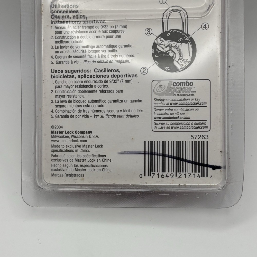 MASTER LOCK 2075DAST SPHERO Spin Combination RED Padlock NEW SEALED