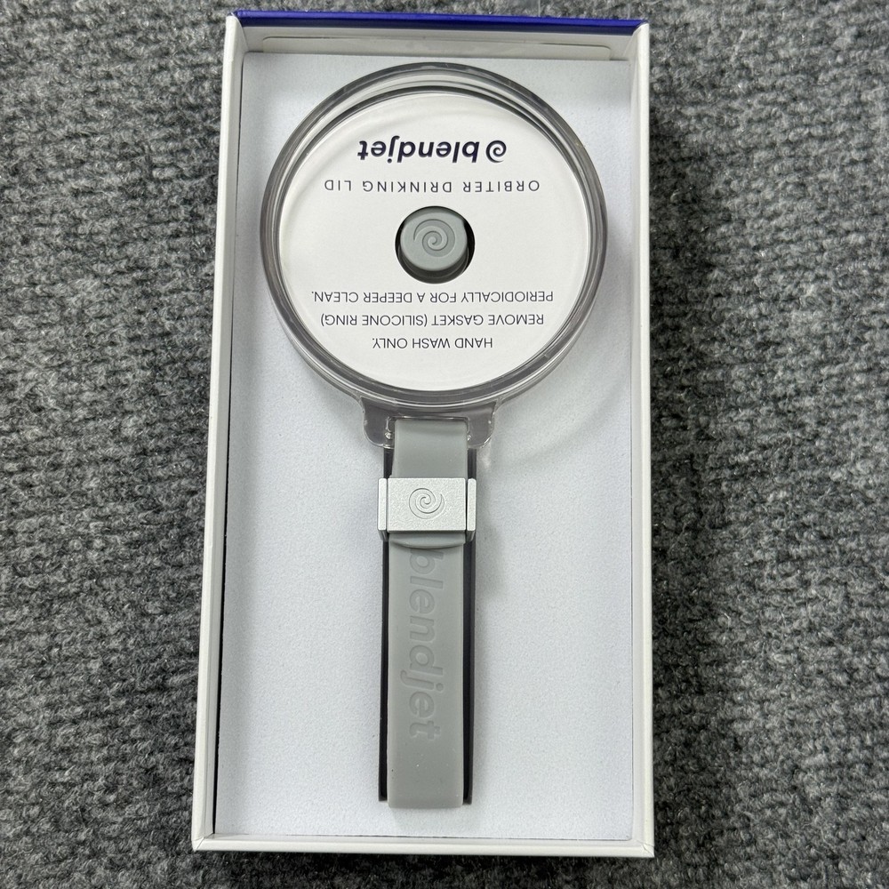 BlendJet Orbiter Drinking Lid Grey Leakproof Replacement Lid W/ Strap BlendJet 2