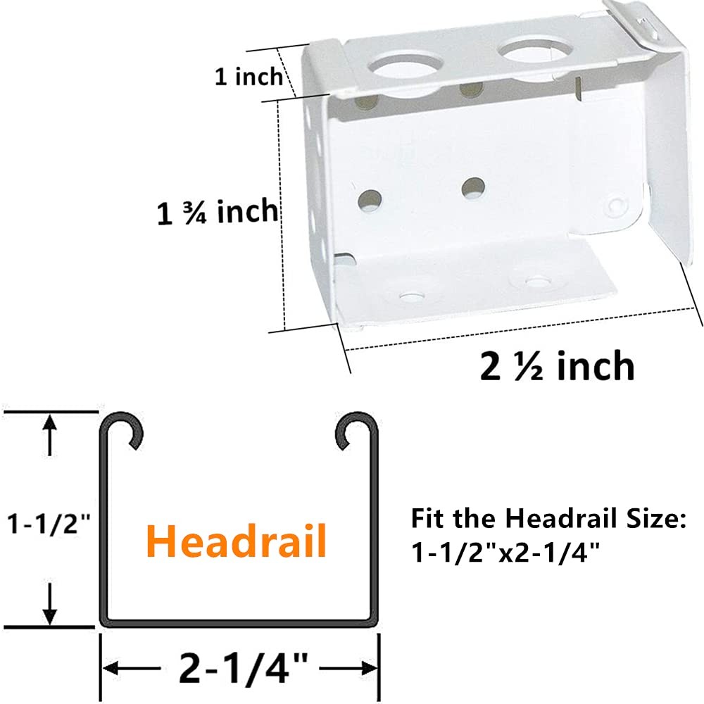 Cutelec 2pcs Box Mounting Bracket for Low Profile 2-1/2x1-3/4inch, White