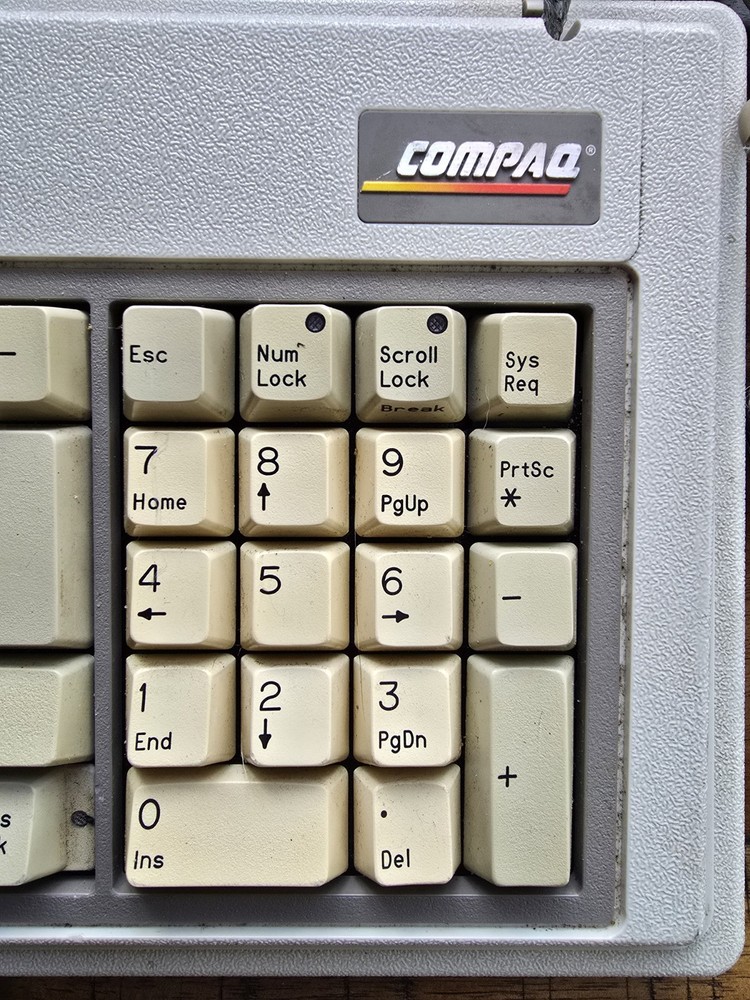 Vintage Keyboard Pulled From A 1986 Compaq Portable II (Model #2650) Computer
