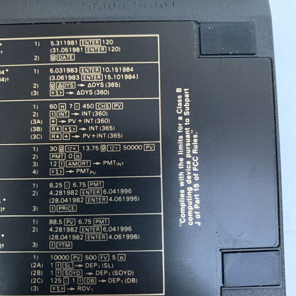 HP 12C Financial Calculator HP12C Tested