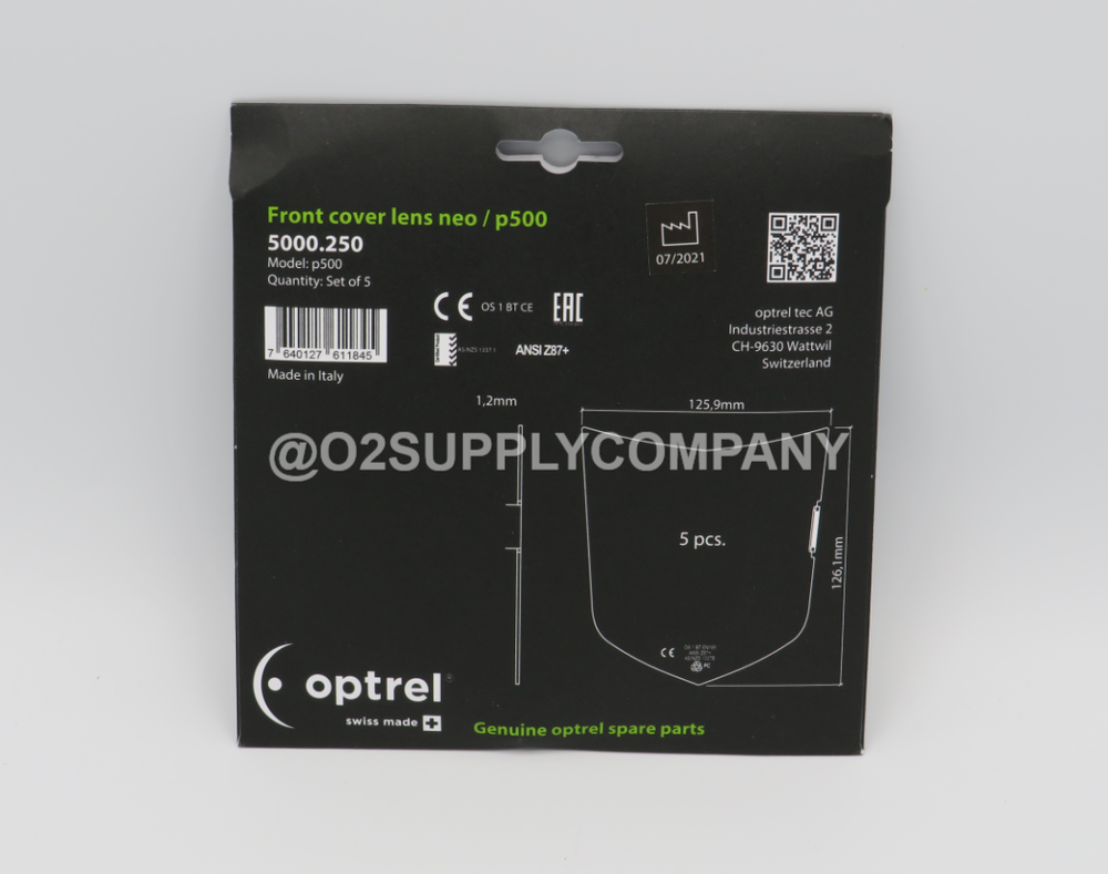 Optrel 5000.250 Front Cover Lens - P550 & Ready (5 pieces)
