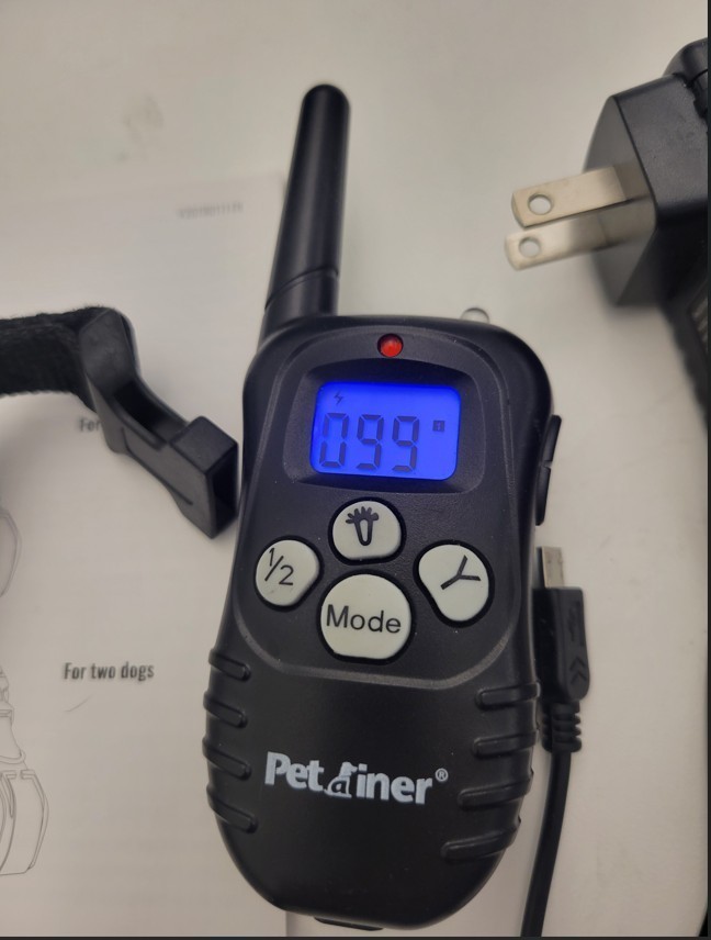 Petainer Remote Dog Training Collar Waterproof 990' Range Vibrate or Static Shok