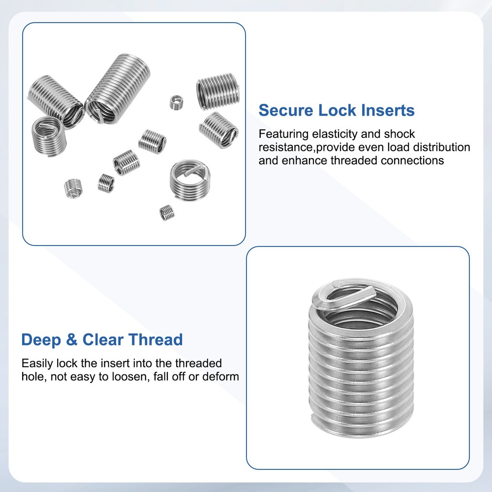 20pcs Wire Thread Inserts 5/16-18 UNC 2D 15.8mm Helical Threaded Sleeve