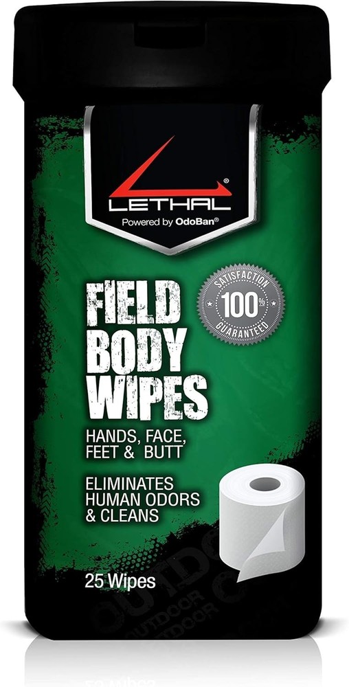 2-Pack LETHAL Hunting Scent Eliminator Field Body Wipes