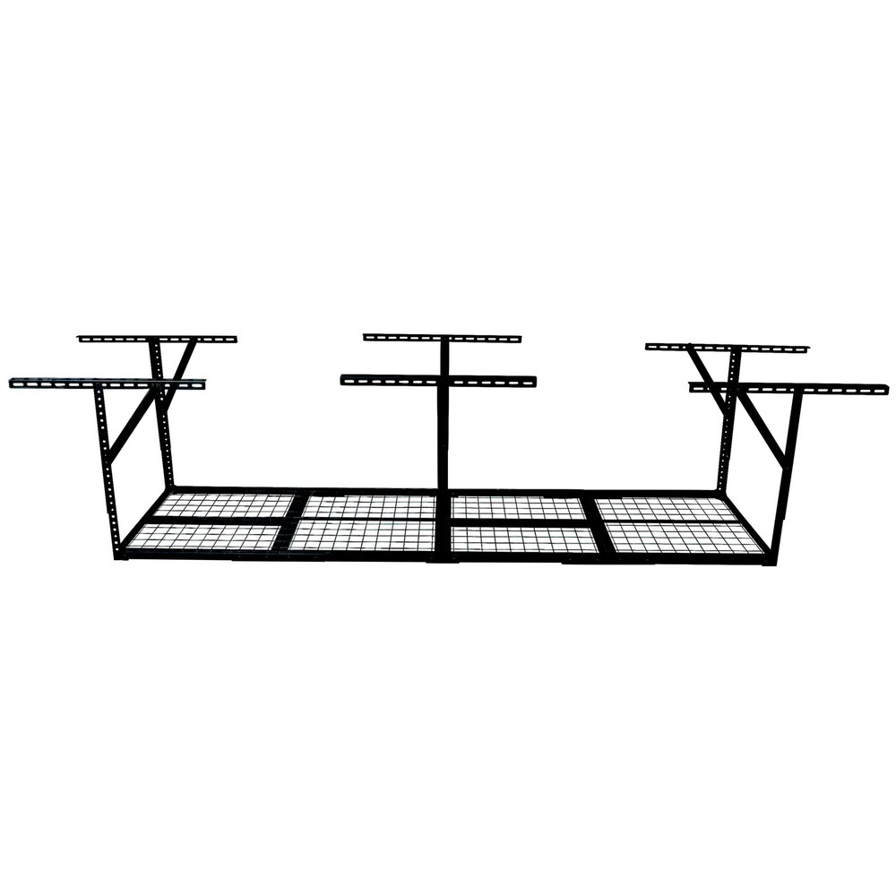 2FTx8FT Adjustable Ceiling Overhead Garage Storage Rack 450lbs Wall Tool Rack