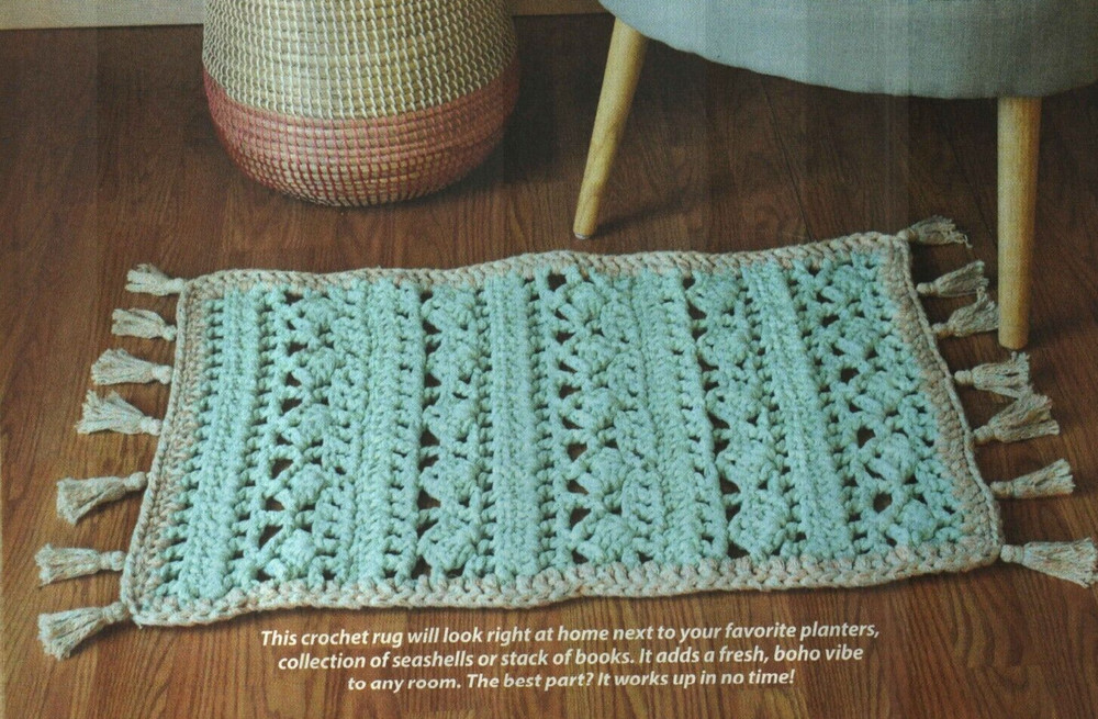 SHORELINE RUG HOME DECOR CROCHET PATTERN INSTRUCTIONS