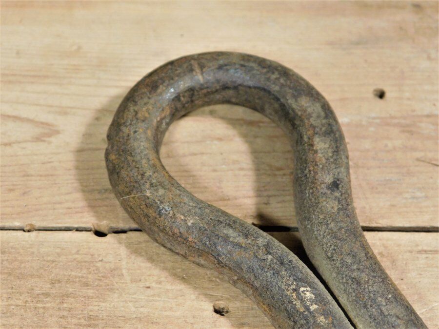 Antique Primitive Forged Iron Barn Hook Unique Shape