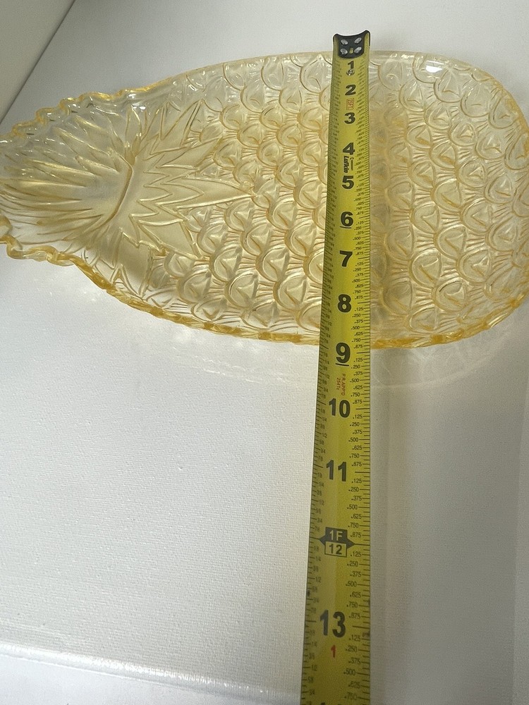 2 Plastic Pineapple Shaped Serving TrayYellow/bl. Perfect For Fresh Fruit/Vegs