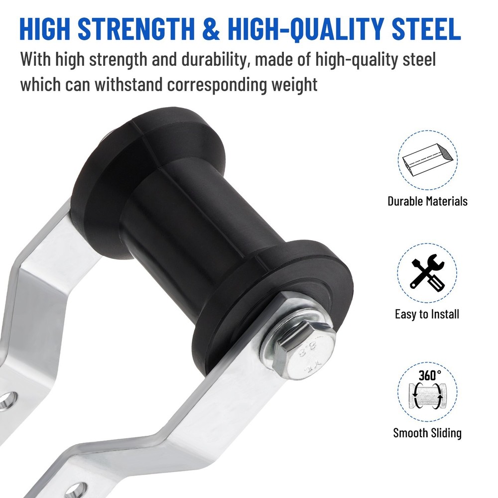 4" Adjustable Keel Roller with Panel Bracket Assembly for 2" Tongue Heavy Duty