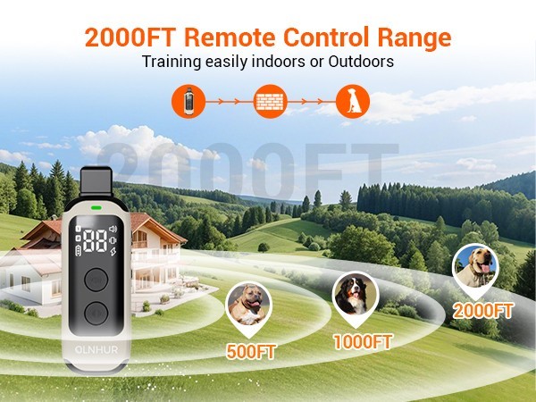 Dog Training Collar Remote Rechargeable Shock PET Waterproof Trainer