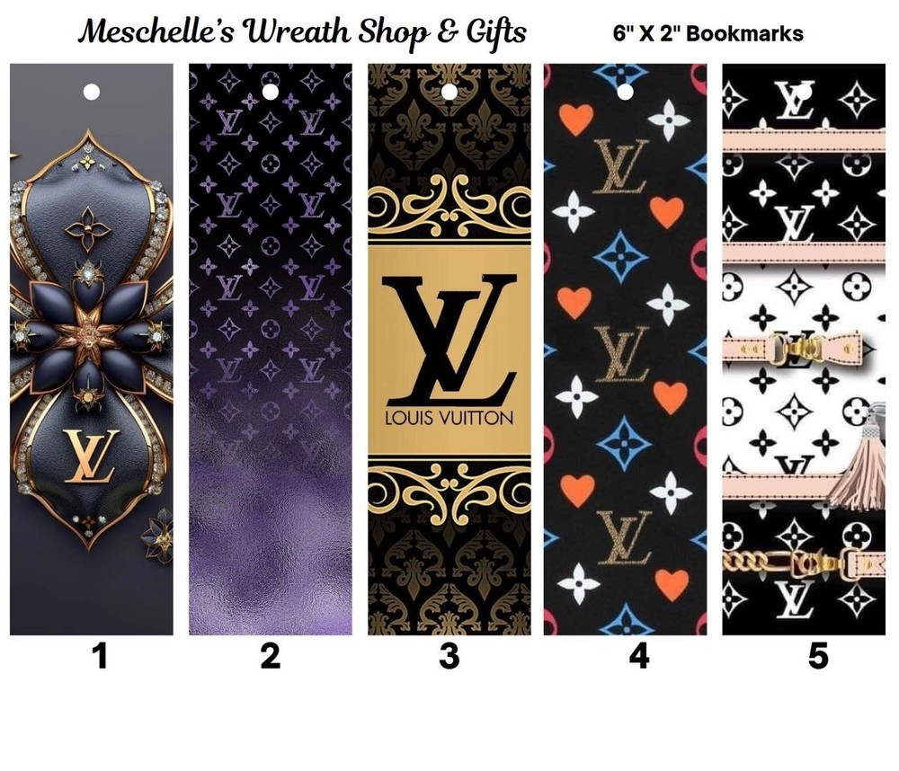 Faux Designer Themed Bookmarks