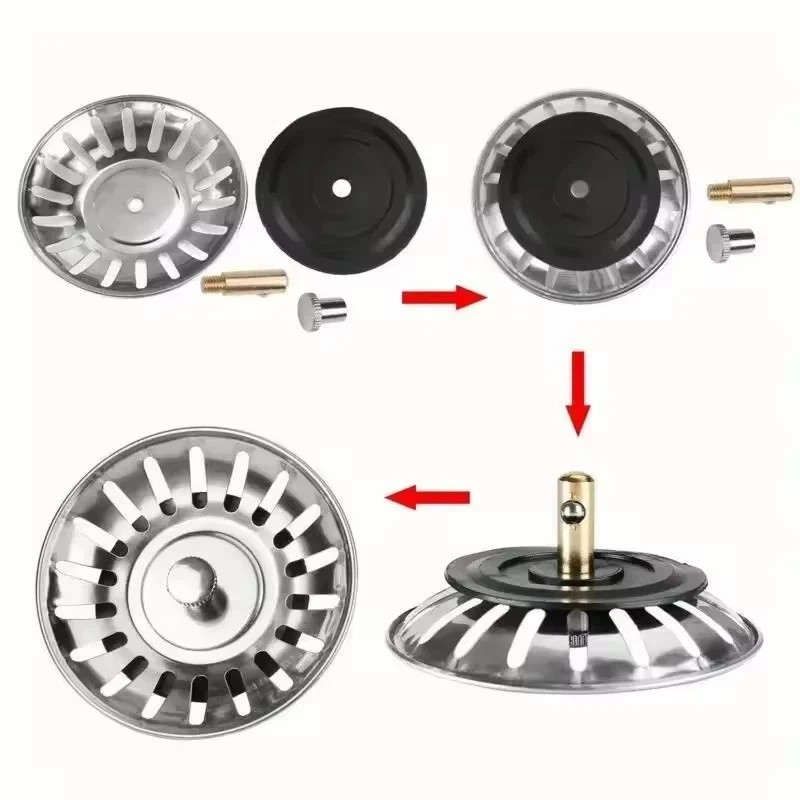 2X KITCHEN SINK DRAIN STRAINER REPLACEMENT DRAIN WASTE PLUG BASIN DRAINER