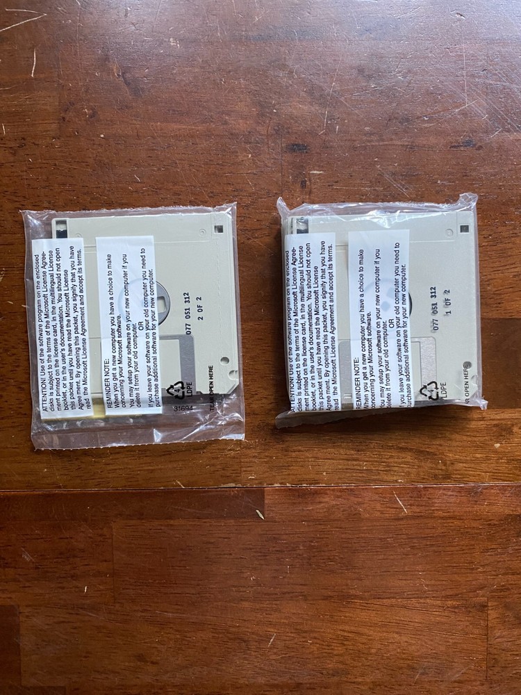 Vintage 1992 1993 NEW Sealed Microsoft Access Database Floppy Discs 3.5"