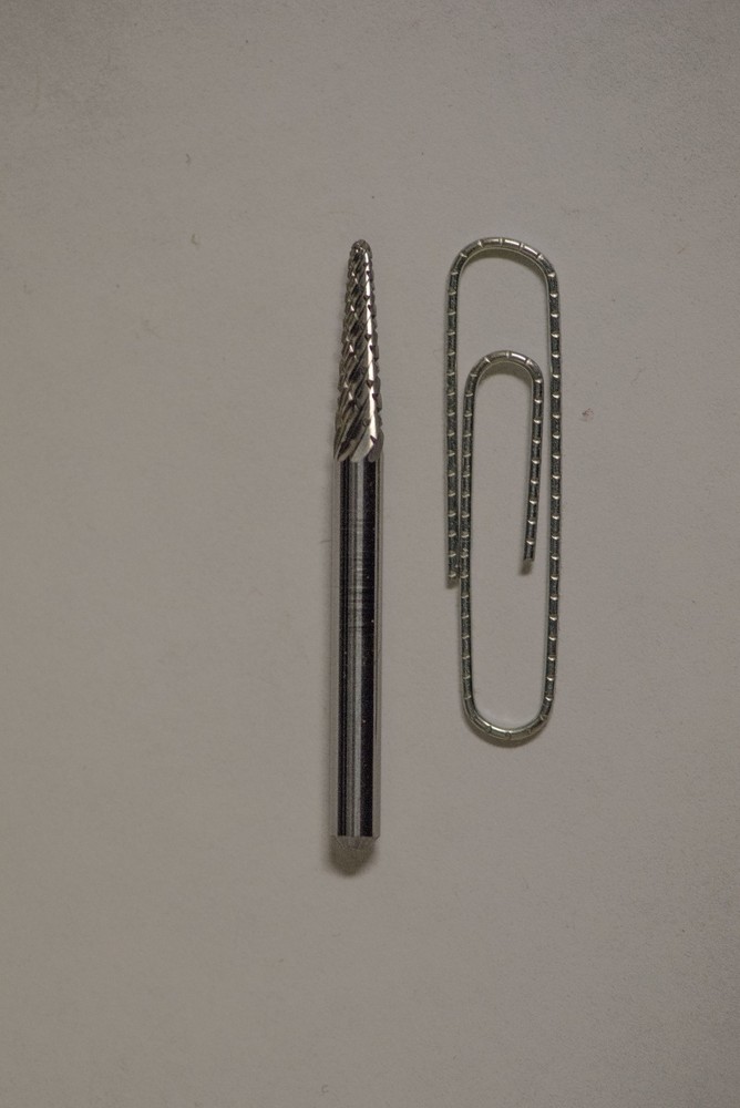 SL42D Taper SOLID Carbide Burr Bur Cutting Tool Die Grinder Bit 1/8"