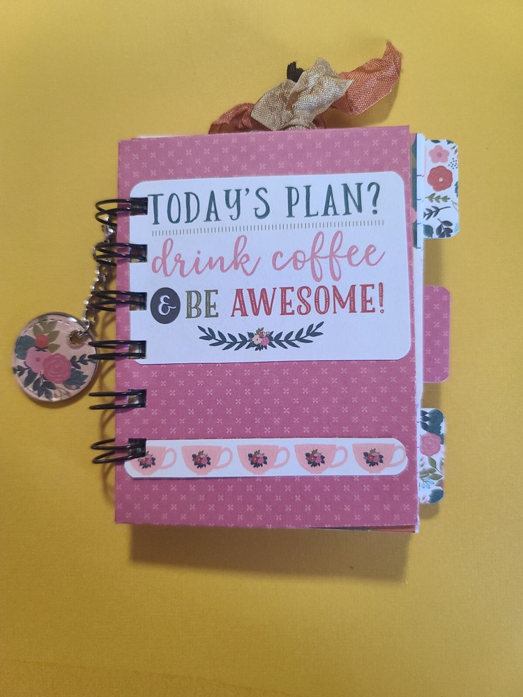 Little cinched journal notebook, handmade