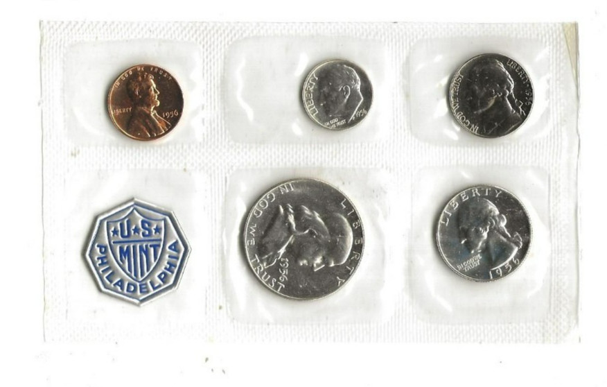 1956 5-piece proof set with type 1 Franklin