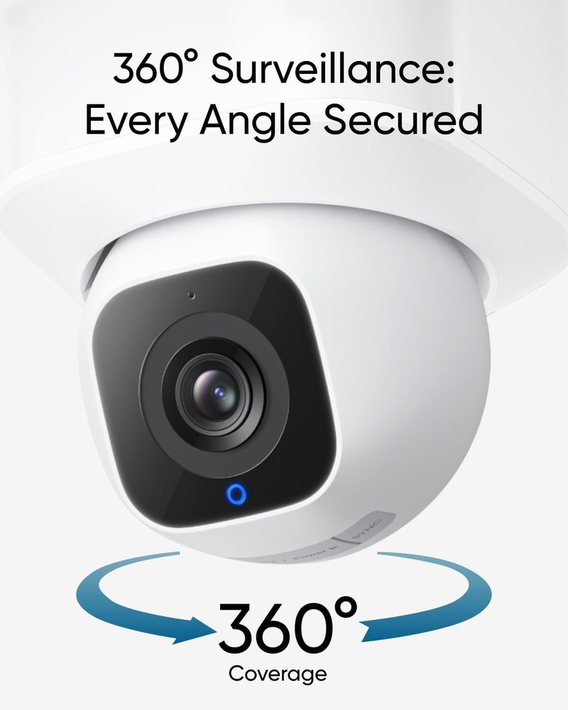 Eufy 360° Coverage Floodlight Camera E30, AI Detection and Tracking, No Monthly