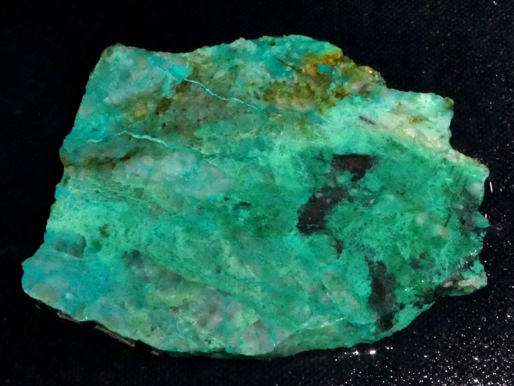 Chrysocolla slab- 3 1/8" x 25/8  " rough-cabbing--display- science