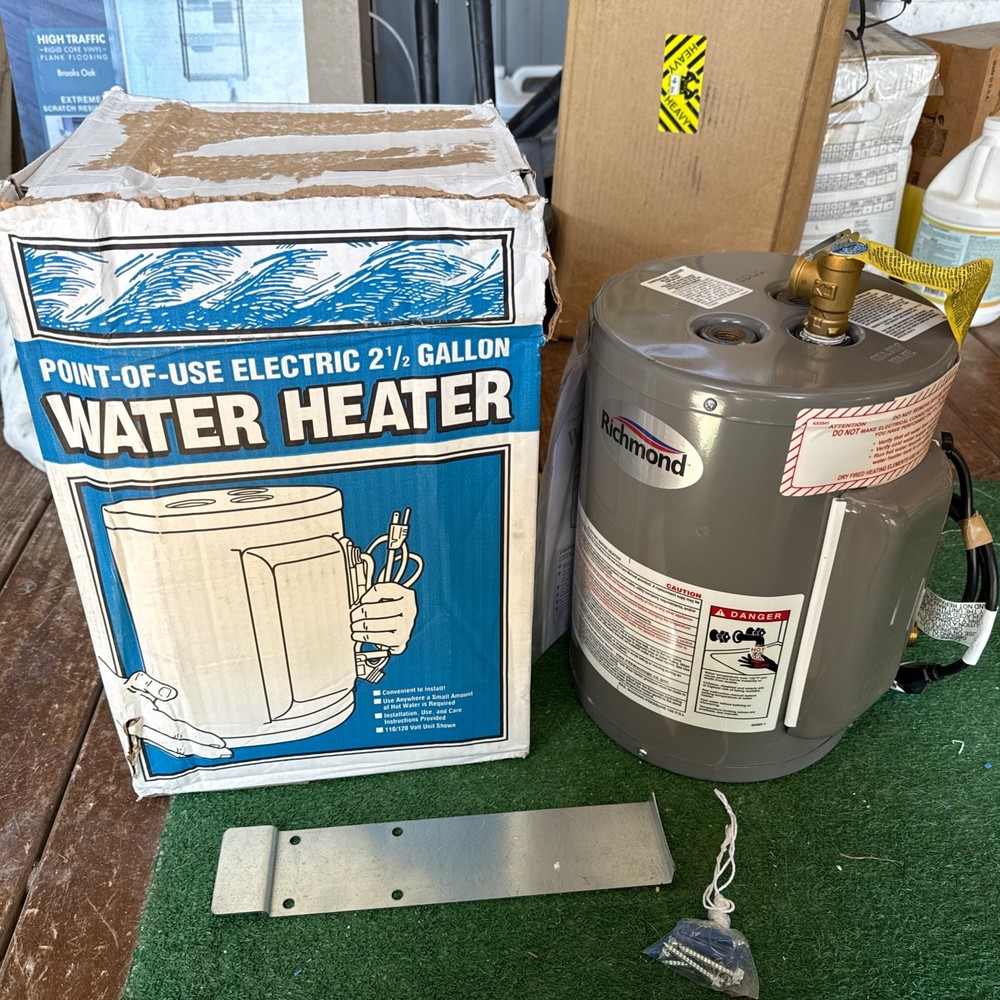 Richmond Essential Series 6EP2-1 Electric Water Heater, 120 V, 1440 W, 2.5 gal T