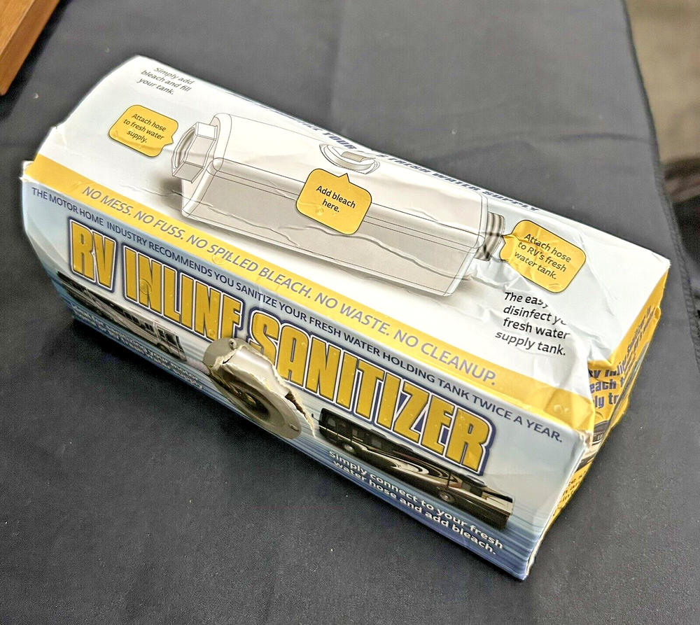 RV Inline Sanitizer Defective Package - Helper to disinfect RV Fresh Water Tank