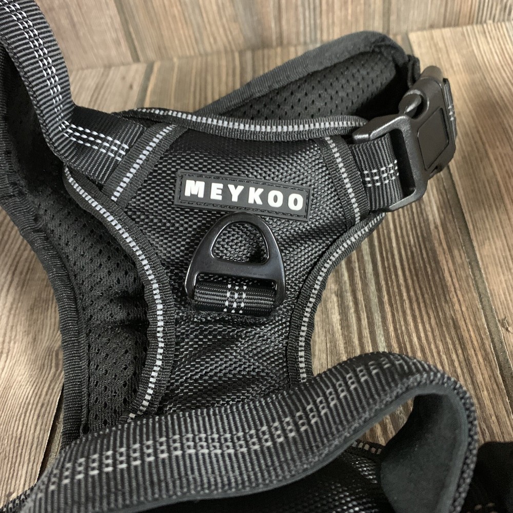 MeyKoo Dog Harness No Pull Soft Breathable,Easy Put on &Off Black Medium 🐶