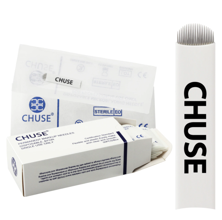 CHUSE 50pc Microblading Needle Permanent Makeup Eyebrow Manual Tattoo Blade 7-21