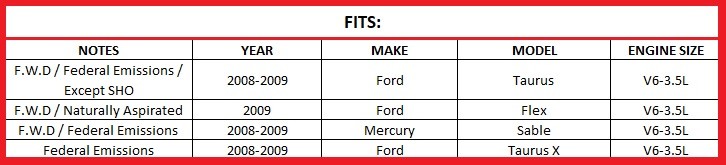 Direct fit Intermediate Pipe fits: 2008-2009 Ford Taurus X 3.5L