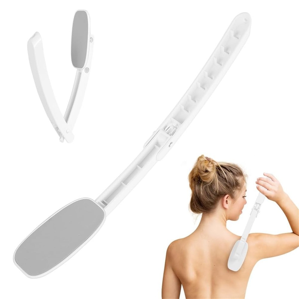 Lotion Applicator for Back, Foldable Back Cream Applicator, Detachable Grey