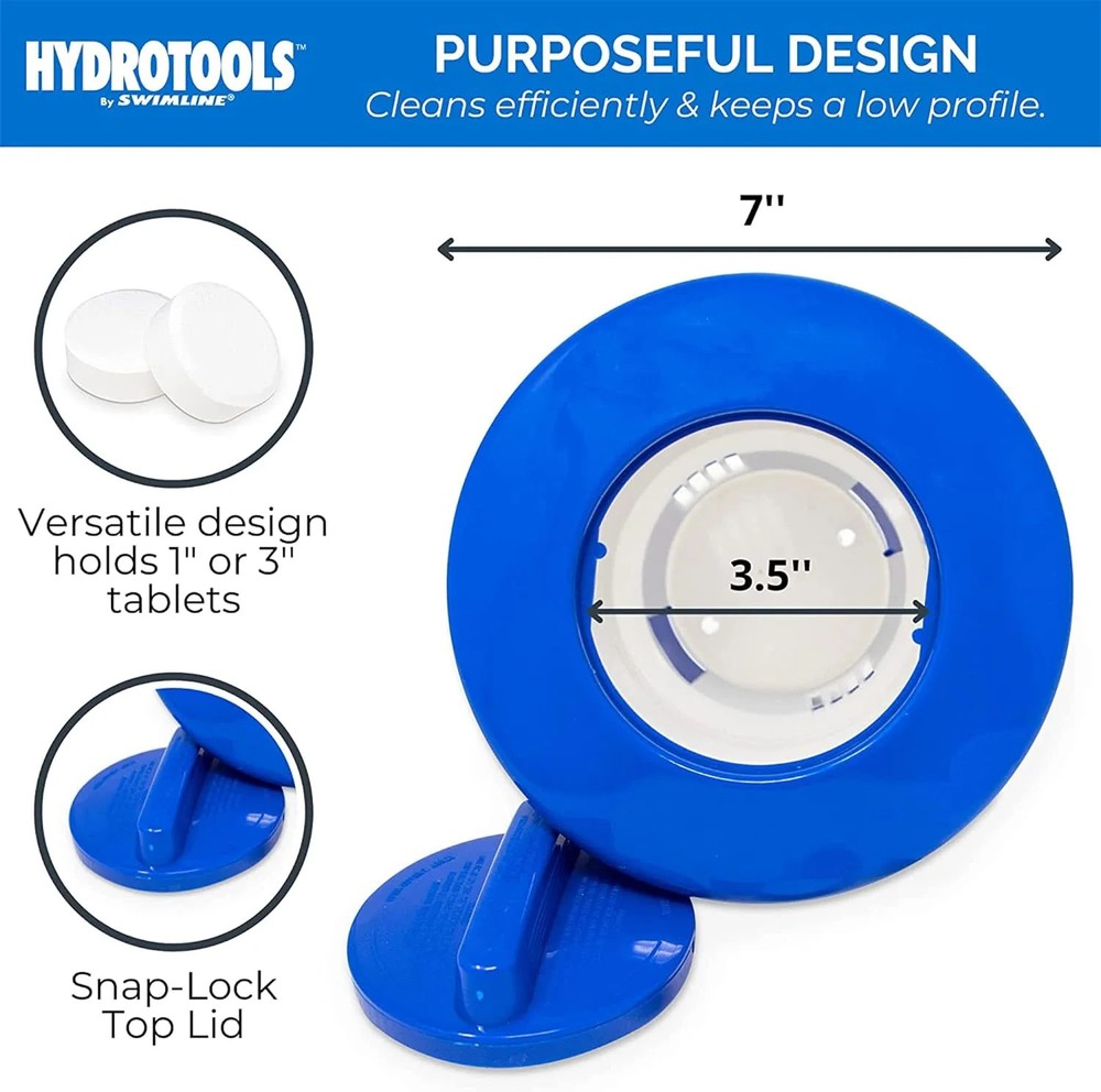 HydroTools 8725 Pool Floating Dispenser 3" Tablet Floater Adjustable