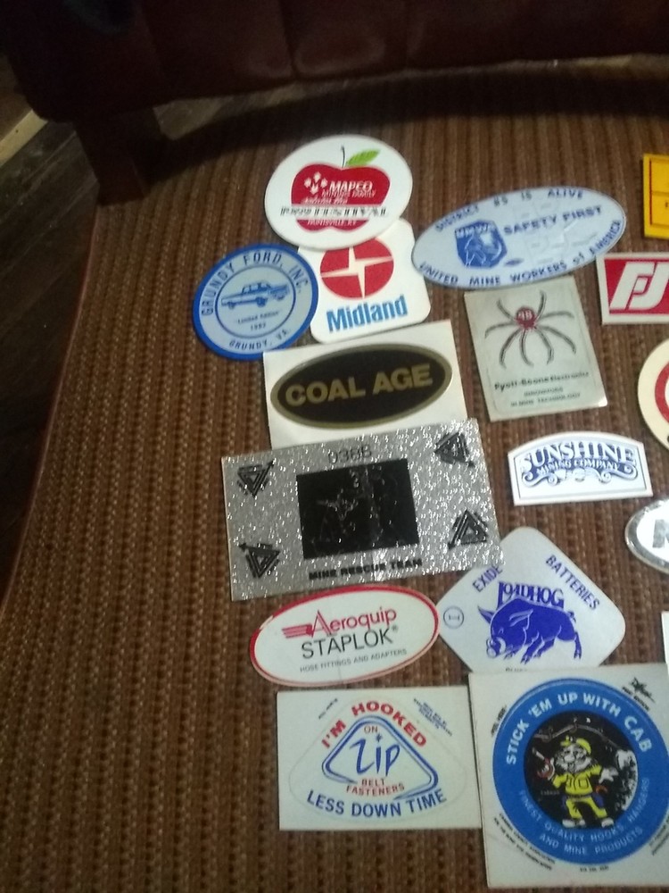 20 Vintage Coal Mining Sticker Lot #2
