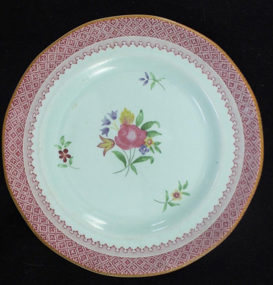 Adams Lowestoft Four Piece Assortment Current Modern Backstamp