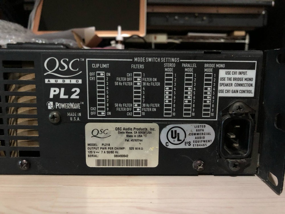 QSC PowerLight 2 PL218 2-Channel Power Amplifier