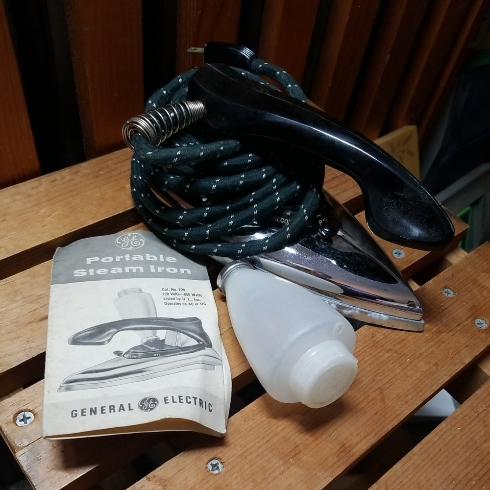 Vintage GE Portable Steam Iron Untested