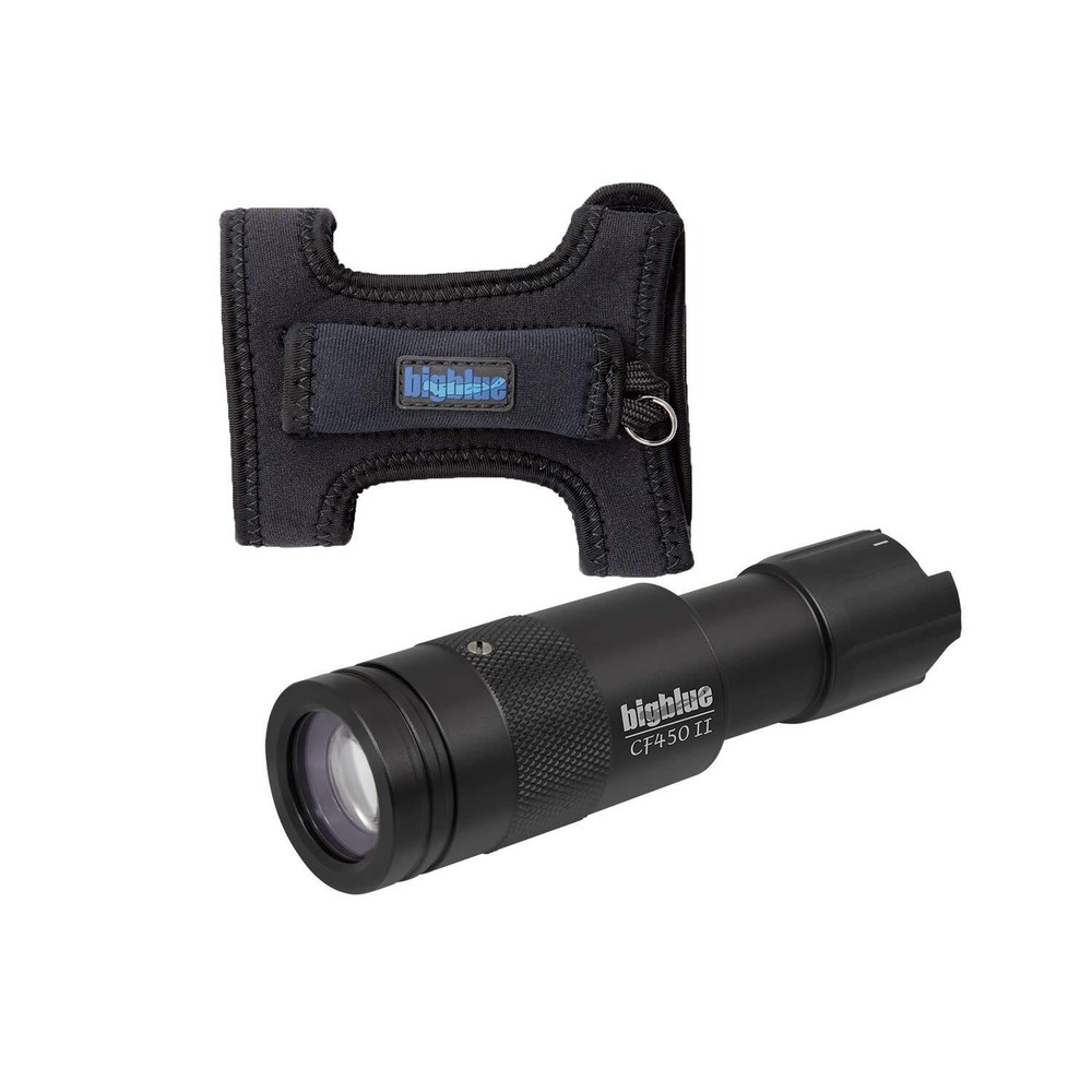 BigBlue CF450-II 450-Lumen Adjustable-Beam Dive Light With Glove - Black