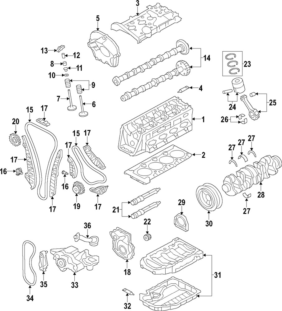 Genuine Audi Valve Springs 06E-109-623-AB