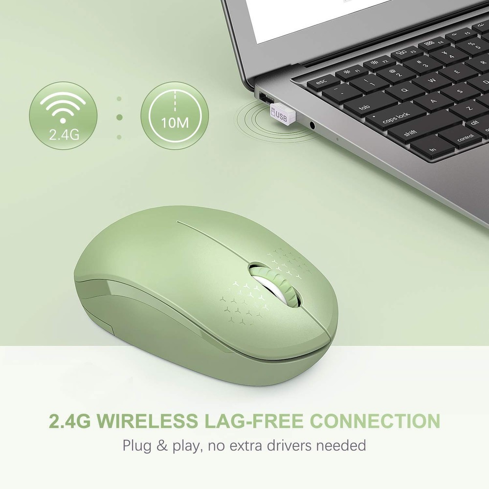 seenda Wireless Mouse, 2.4G Noiseless Mouse with USB Receiver Portable Comput...
