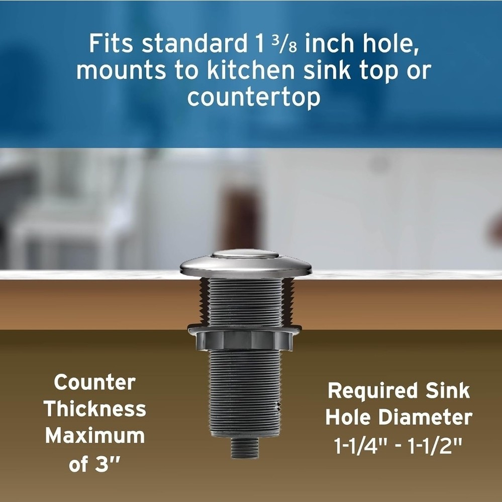 InSinkErator Garbage Disposal Air Switch Kit, Dual Outlet Sink Top Switch Button