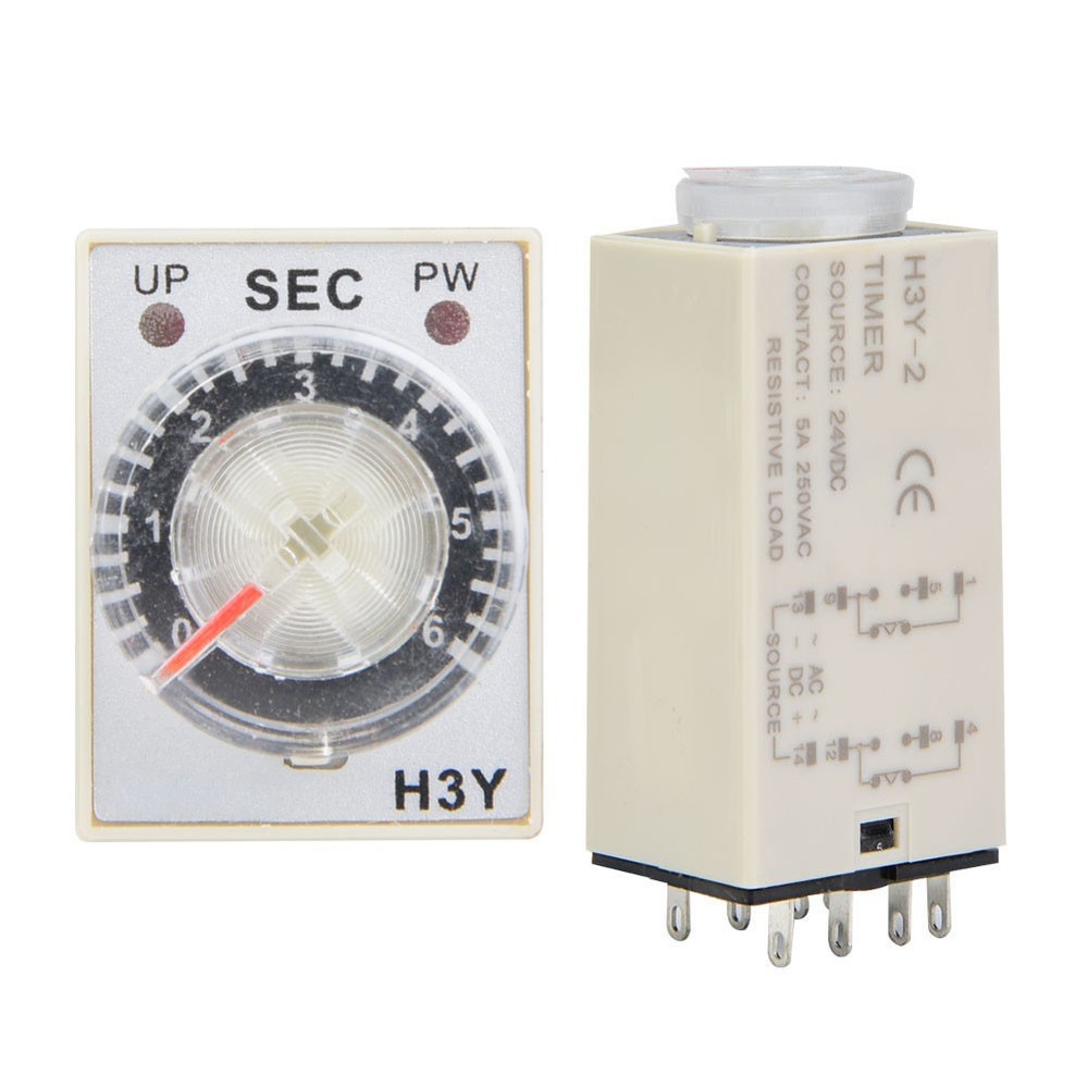 Time Relay 24V DC H3Y-2 Delay Control Switch 6S Repair Tools Part