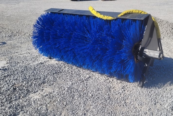 72" Manual Angle Sweeper Broom Brush Attachment Fits Skid Steer Loader