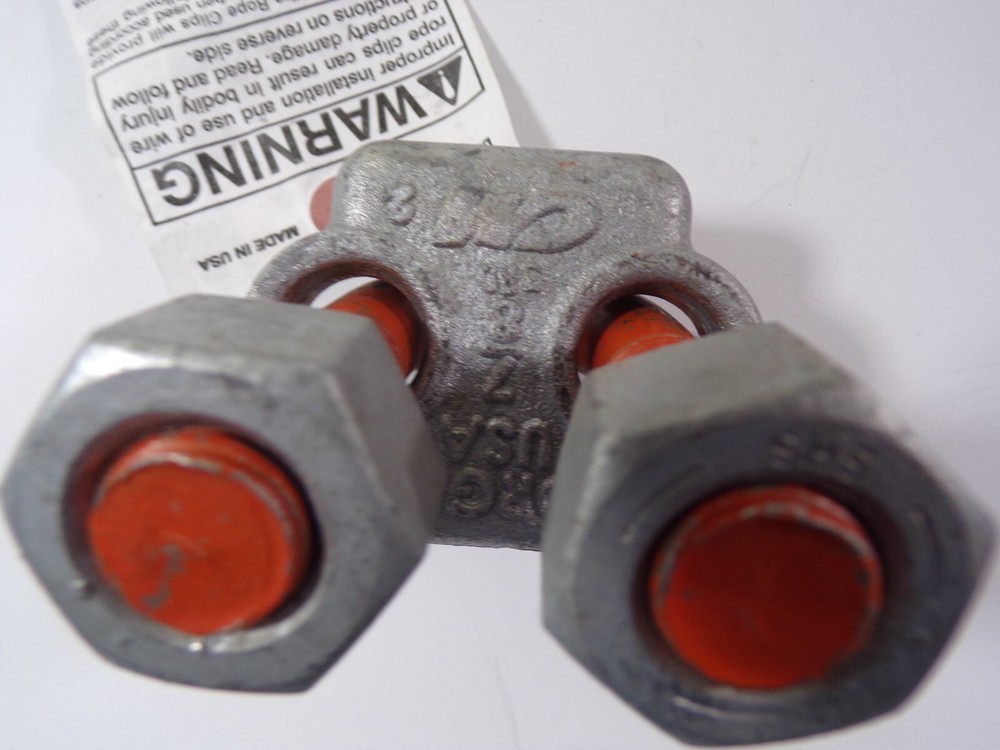 WIRE ROPE CLIPS 7/8" NEW - CM BIG ORANGE