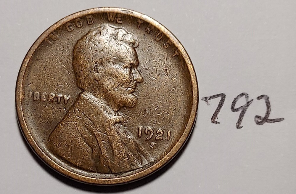 1921-S Lincoln Wheat Cent   #792