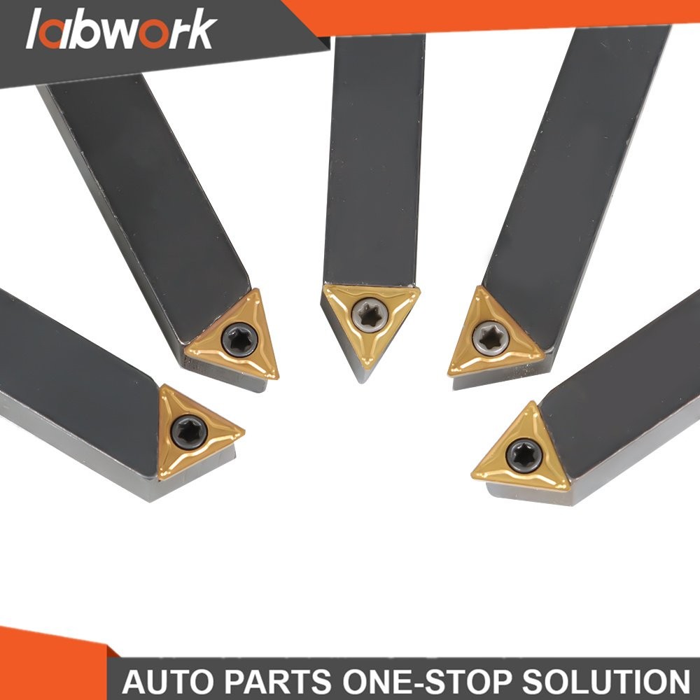 Labwork Carbide Indexable Turning Tool Bit With Carbide Inserts 5 PACK 3/8"