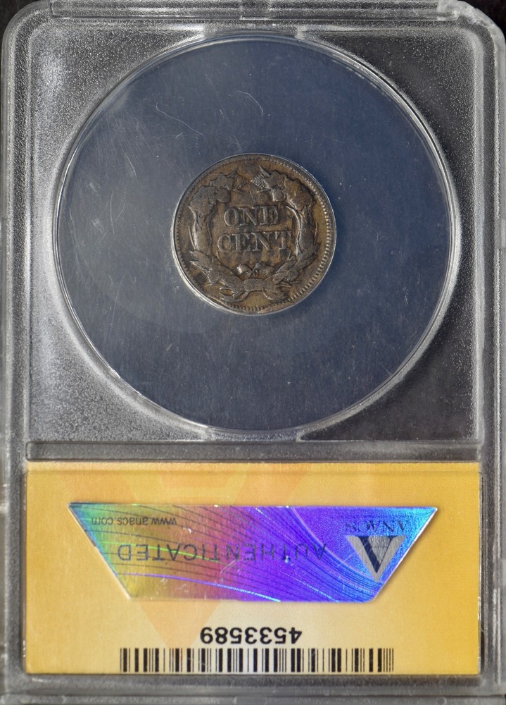 1857 Flying Eagle Cent Rim Clip Error - ANACS VG8 - ✪COINGIANTS✪