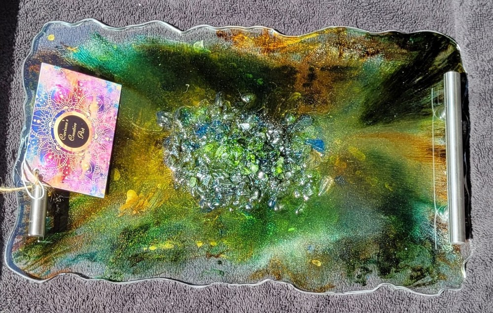 "Green Geode" tray